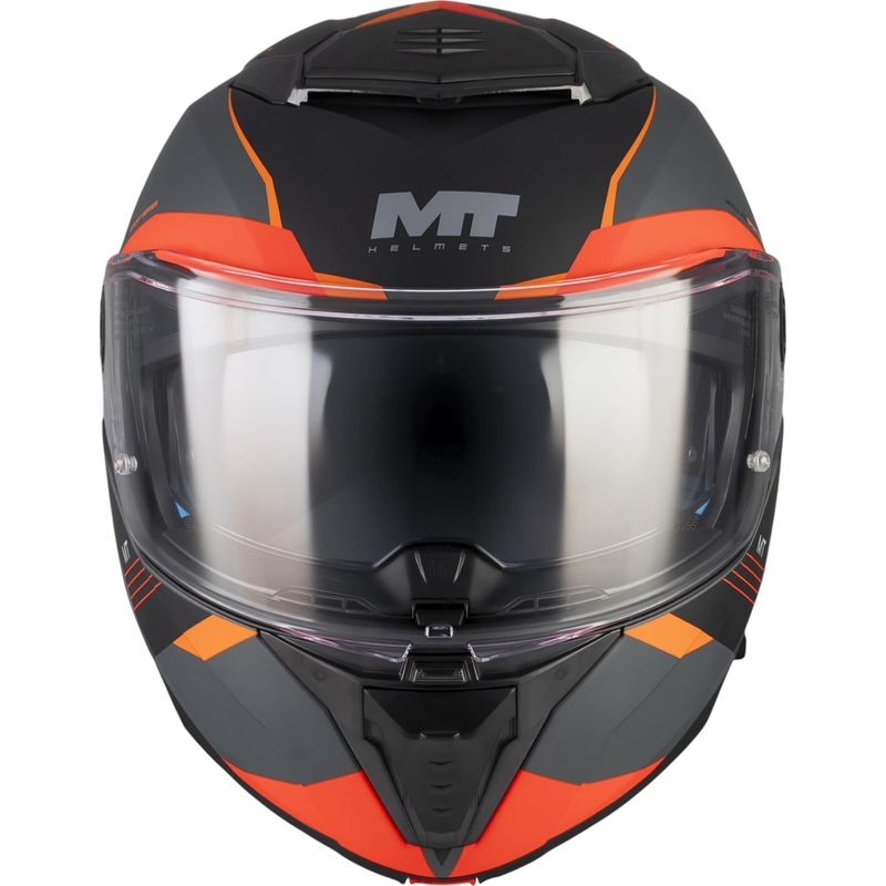 Κράνος μοτοσικλέτας MT Atom 2 SV Kaster C14 ματ μαύρο-γκρι-πορτοκαλί