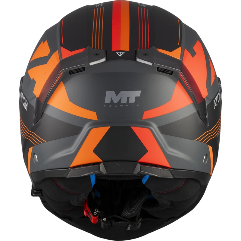 Κράνος μοτοσικλέτας MT Atom 2 SV Kaster C14 ματ μαύρο-γκρι-πορτοκαλί