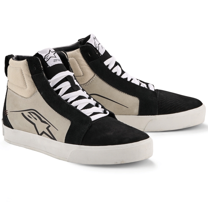 Δερμάτινες μπότες μοτοσικλέτας Alpinestars Ride-63 Μαύρο-Ανοιχτό γκρι-Λευκό