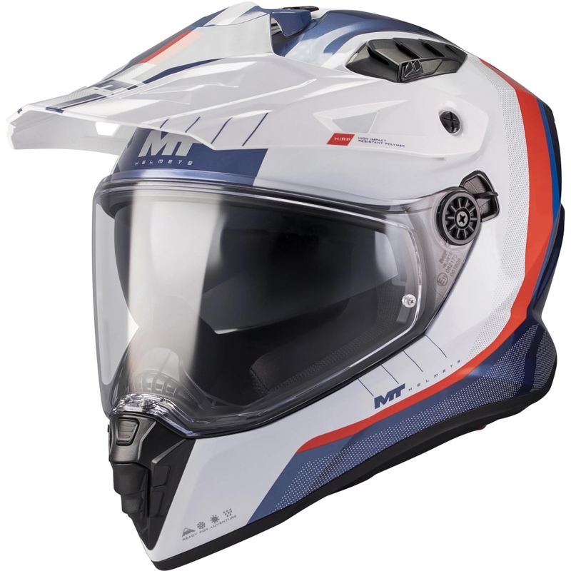 Κράνος μοτοσικλέτας Enduro MT Track SV Nomad C0 μπλε-λευκό-κόκκινο