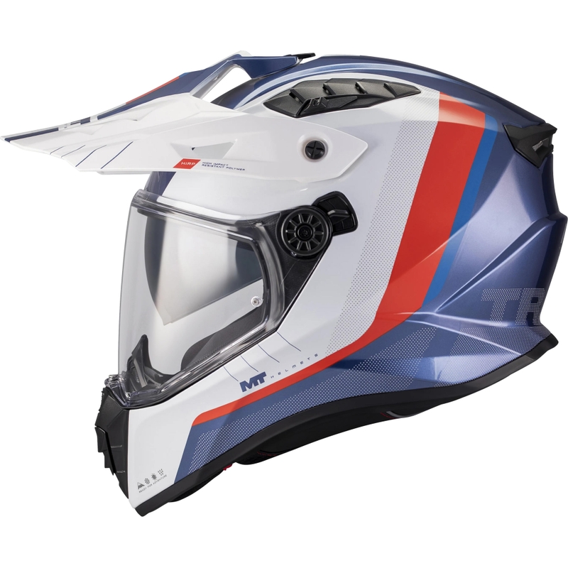 Κράνος μοτοσικλέτας Enduro MT Track SV Nomad C0 μπλε-λευκό-κόκκινο