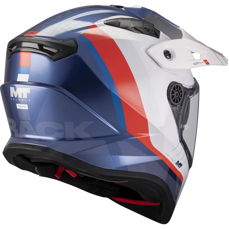 Κράνος μοτοσικλέτας Enduro MT Track SV Nomad C0 μπλε-λευκό-κόκκινο