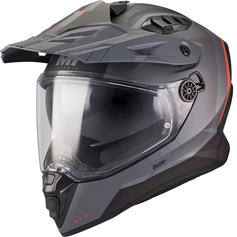 Κράνος μοτοσικλέτας Enduro MT Track SV Nomad B25 ματ μαύρο-γκρι-κόκκινο