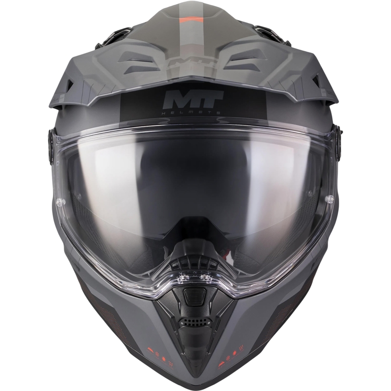 Κράνος μοτοσικλέτας Enduro MT Track SV Nomad B25 ματ μαύρο-γκρι-κόκκινο