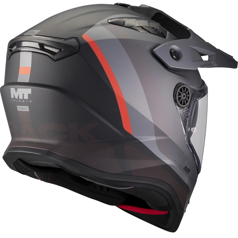 Κράνος μοτοσικλέτας Enduro MT Track SV Nomad B25 ματ μαύρο-γκρι-κόκκινο