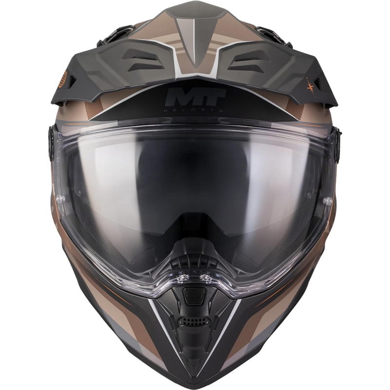 Κράνος μοτοσικλέτας Enduro MT Track SV Questor B9 ματ μαύρο-καφέ