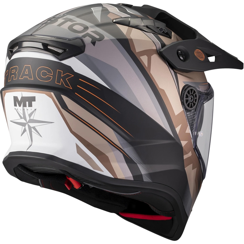 Κράνος μοτοσικλέτας Enduro MT Track SV Questor B9 ματ μαύρο-καφέ