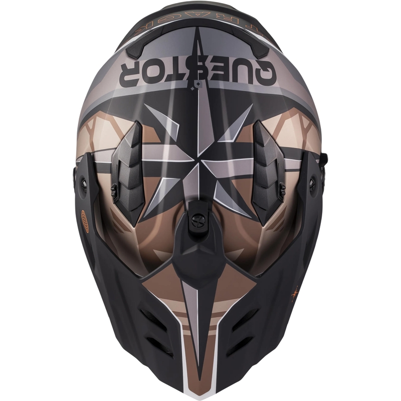 Κράνος μοτοσικλέτας Enduro MT Track SV Questor B9 ματ μαύρο-καφέ
