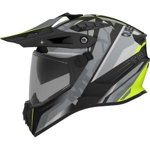 Κράνος μοτοσικλέτας Enduro MT Track SV Questor C23 ματ γκρι-μαύρο-φλουορ κίτρινο