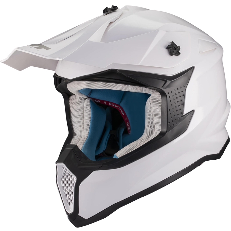 Κράνος Motocross MT Falcon S Pure A0 λευκό