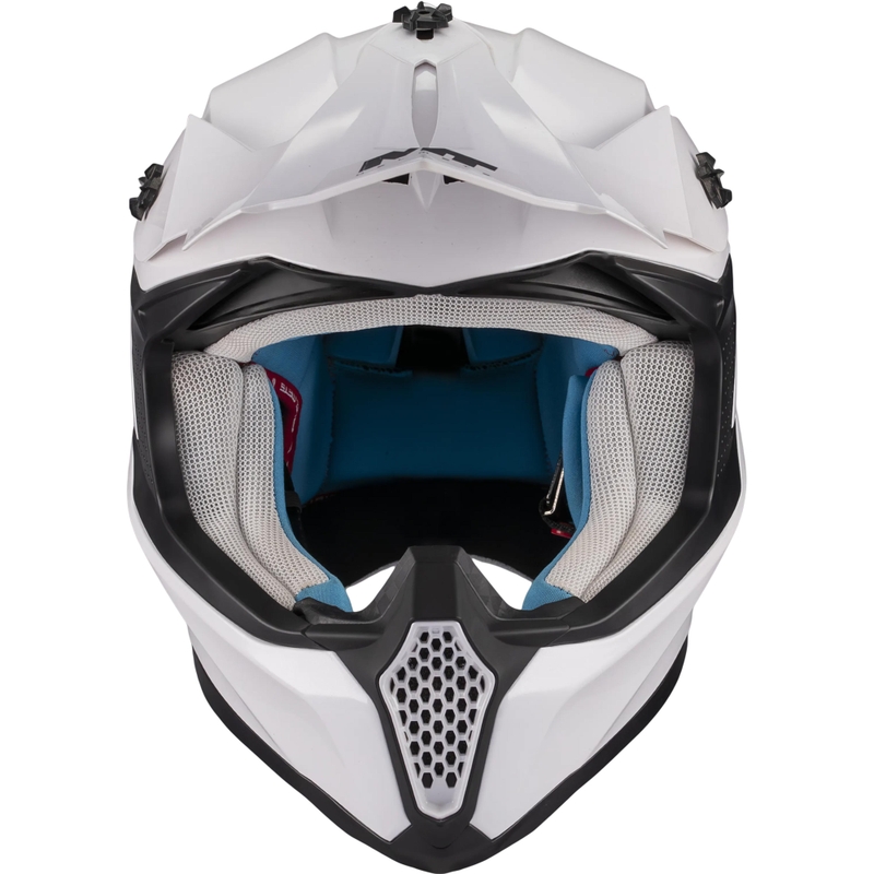 Κράνος Motocross MT Falcon S Pure A0 λευκό