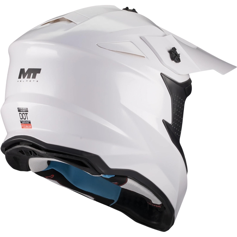 Κράνος Motocross MT Falcon S Pure A0 λευκό