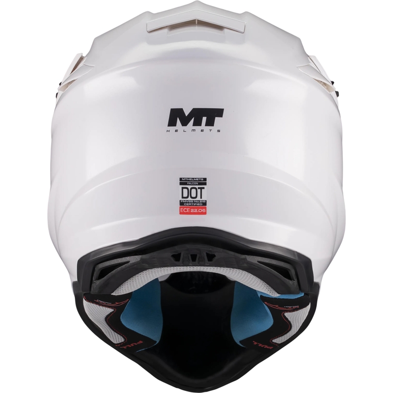 Κράνος Motocross MT Falcon S Pure A0 λευκό