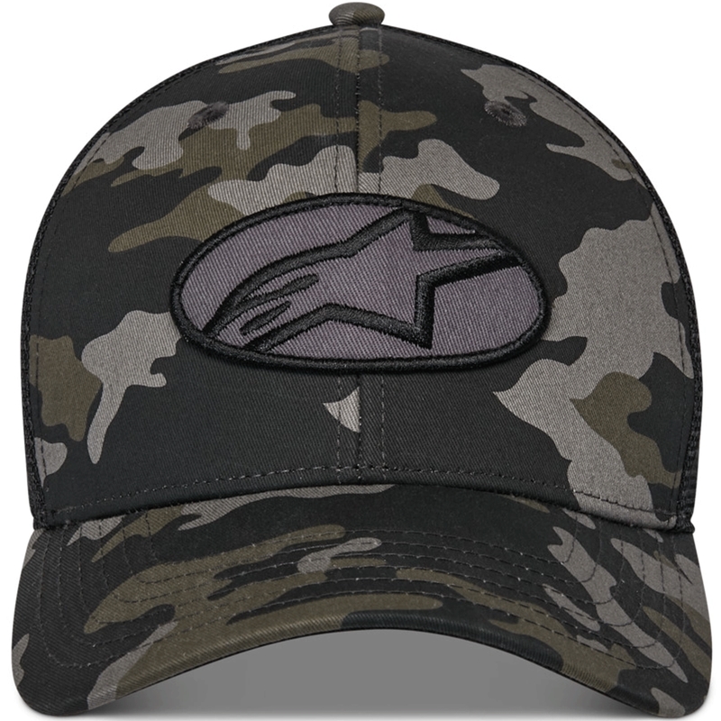 Καπέλο Alpinestars Oblique Camo Trucker μαύρο-καμουφλάζ-μαύρο