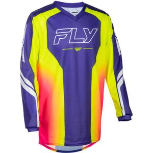 Παιδική φανέλα μοτοκρός FLY Racing F-16 Raze Μωβ-Κόκκινο-Κίτρινο