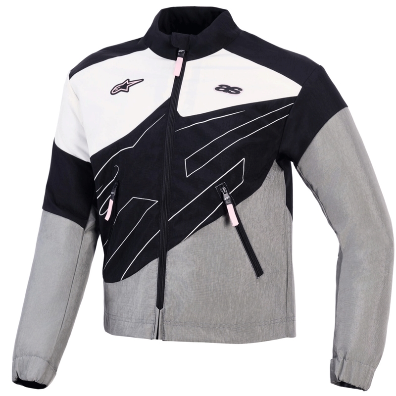 Γυναικείο μπουφάν μοτοσικλέτας Alpinestars Stella Moshell μαύρο-γκρι-λευκό-ροζ