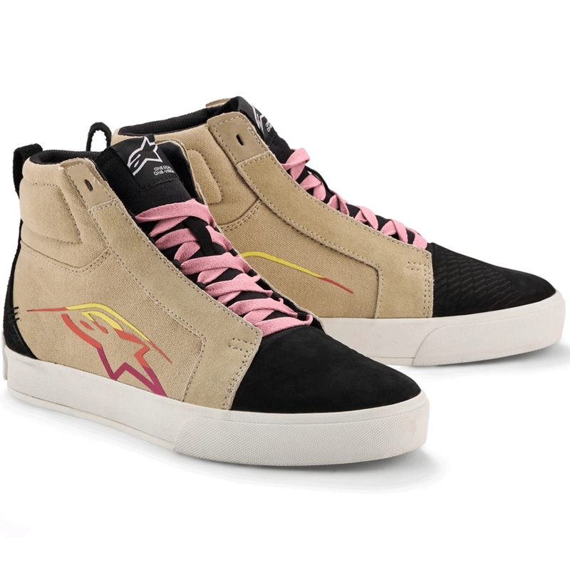 Μπότες Μοτοσικλέτας Alpinestars Ride-63 Canvas Cream-Μαύρο-Λευκό