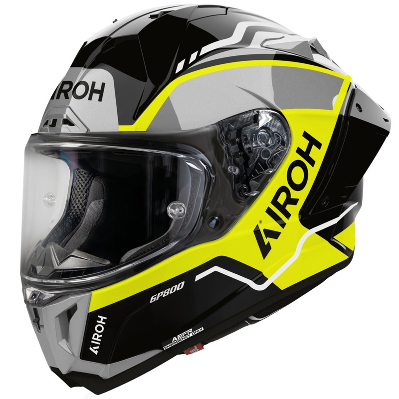 Κράνος μοτοσικλέτας Airoh GP 800 Lane full face, fluoro κίτρινο