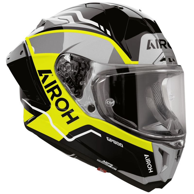 Κράνος μοτοσικλέτας Airoh GP 800 Lane full face, fluoro κίτρινο