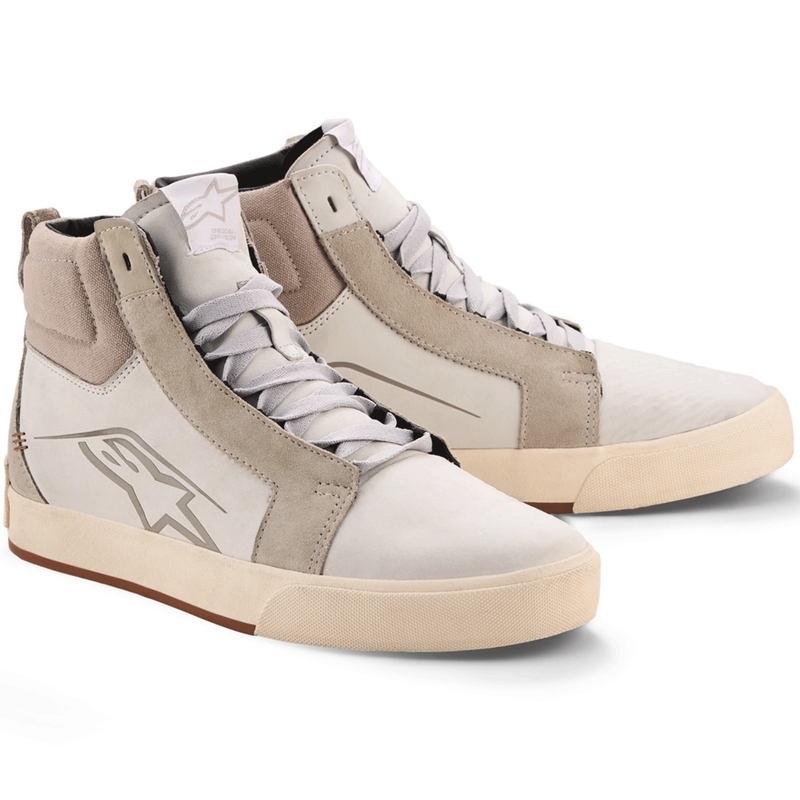 Δερμάτινες μπότες μοτοσικλέτας Alpinestars Ride-63 Λευκό-Γκρι-Καφέ