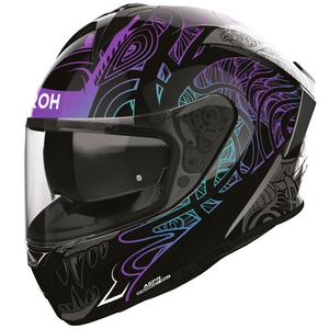 Κράνος μοτοσικλέτας Airoh Spark 2 Silk full-face μαύρο-μωβ
