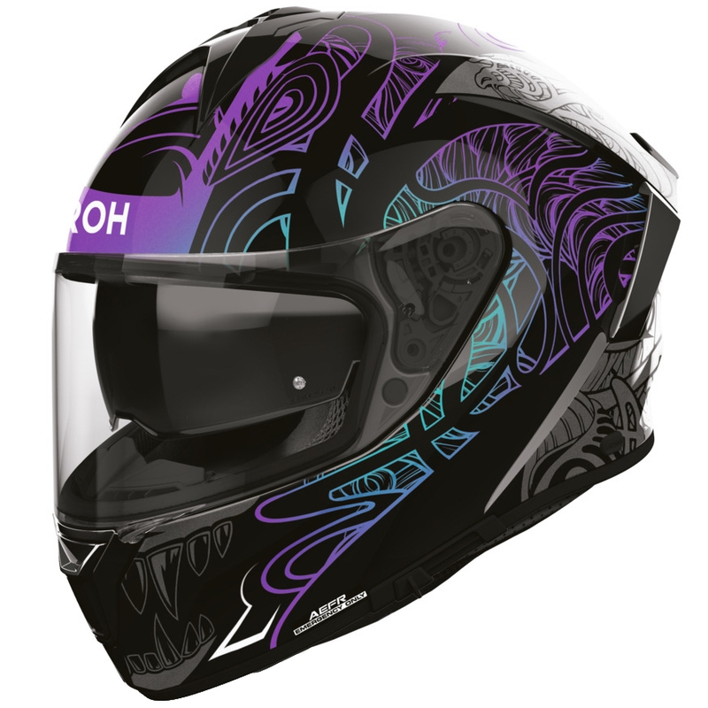 Κράνος μοτοσικλέτας Airoh Spark 2 Silk full-face μαύρο-μωβ