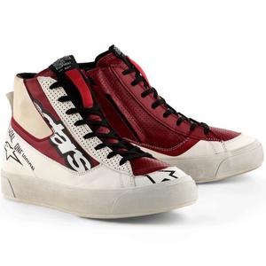 Γυναικείες μπότες μοτοσικλέτας Alpinestars Stella Stated Flair λευκές-κόκκινες