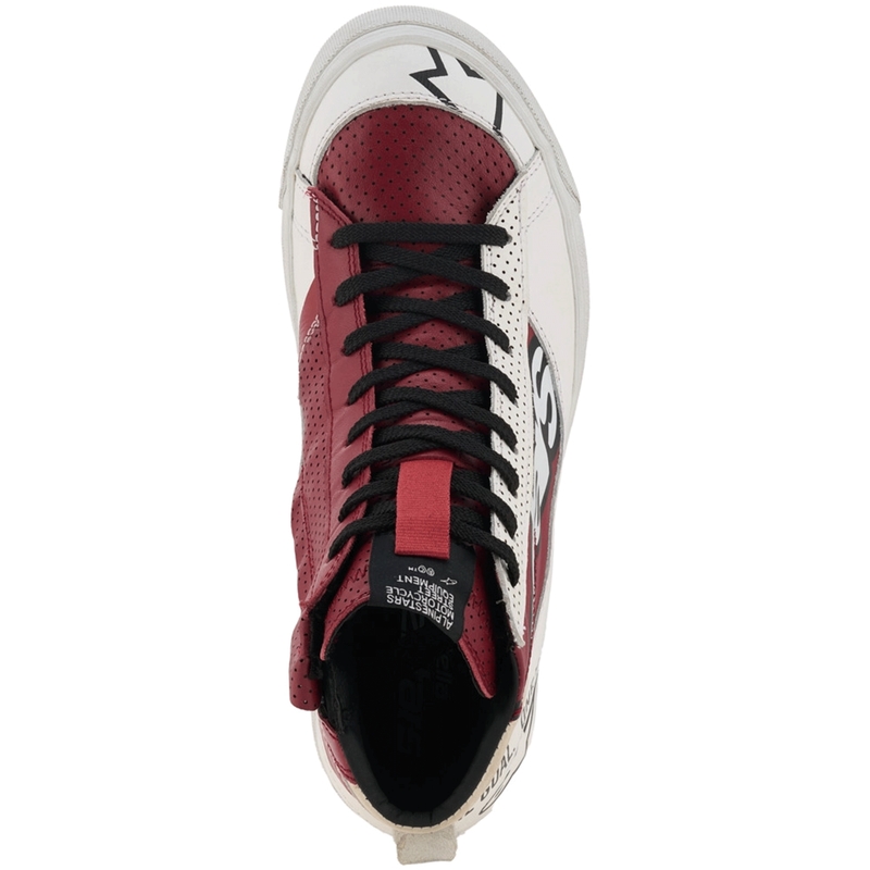 Γυναικείες μπότες μοτοσικλέτας Alpinestars Stella Stated Flair λευκές-κόκκινες