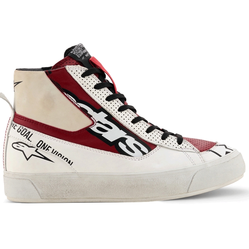 Γυναικείες μπότες μοτοσικλέτας Alpinestars Stella Stated Flair λευκές-κόκκινες