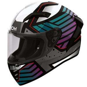 Κράνος μοτοσικλέτας Airoh Connor Flex full-face λευκό-γκρι-μπλε-μωβ