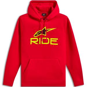 Φούτερ Alpinestars Ride 3 κόκκινο-φλουορ κίτρινο-μαύρο