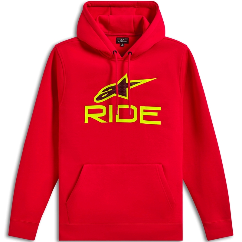 Φούτερ Alpinestars Ride 3 κόκκινο-φλουορ κίτρινο-μαύρο