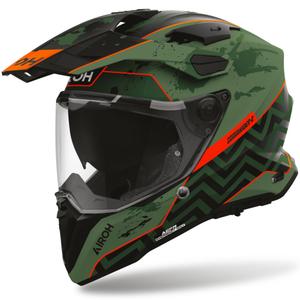 Κράνος μοτοσικλέτας Enduro Airoh Commander 2 Plug ματ μαύρο-πράσινο-κόκκινο