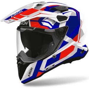 Κράνος μοτοσικλέτας Enduro Airoh Commander 2 Polar μπλε-κόκκινο