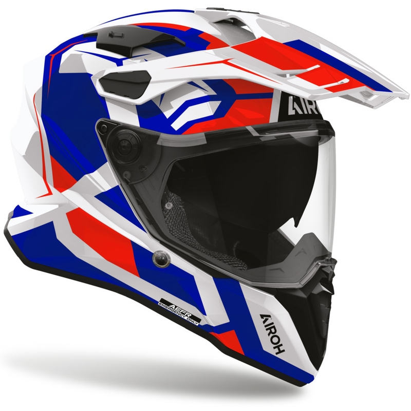 Κράνος μοτοσικλέτας Enduro Airoh Commander 2 Polar μπλε-κόκκινο