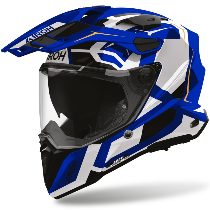Κράνος μοτοσικλέτας Enduro Airoh Commander 2 Polar μπλε
