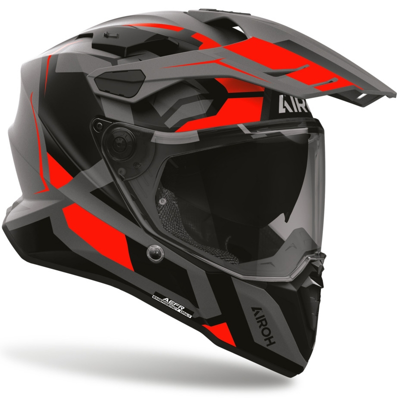 Κράνος μοτοσικλέτας Enduro Airoh Commander 2 Polar ματ φθορίζον κόκκινο