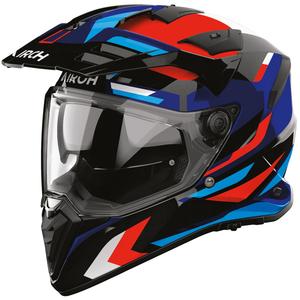 Κράνος μοτοσικλέτας Enduro Airoh BADX-X Glitch μπλε-κόκκινο