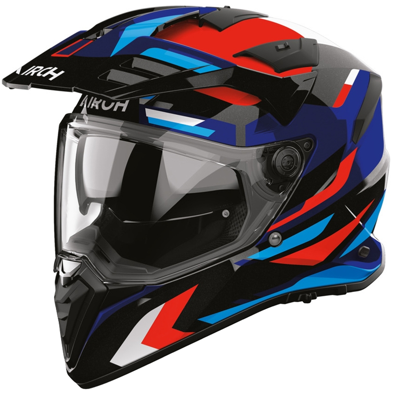 Κράνος μοτοσικλέτας Enduro Airoh BADX-X Glitch μπλε-κόκκινο