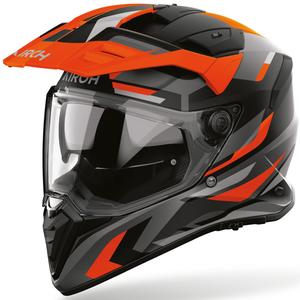 Κράνος μοτοσικλέτας Enduro Airoh BADX-X Glitch ματ πορτοκαλί