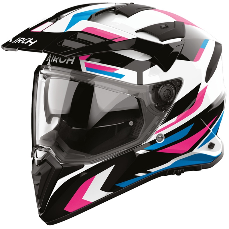 Κράνος μοτοσικλέτας Enduro Airoh BADX-X Glitch ροζ