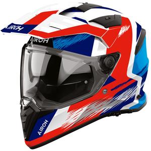 Κράνος μοτοσικλέτας Enduro Airoh BADX-X Airspeed μπλε-κόκκινο