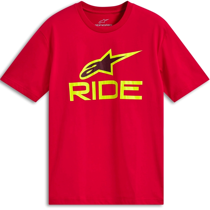 Μπλούζα Alpinestars Ride 4.0 CSF κόκκινο-φλουορ κίτρινο-μαύρο