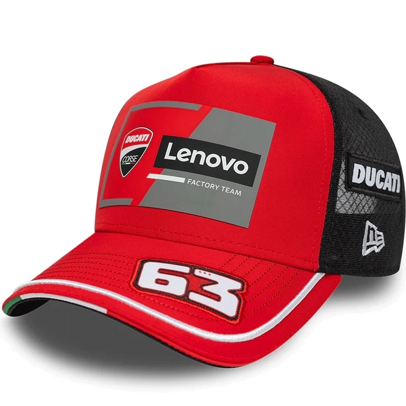 Καπάκι Ducati New Era Lenovo Bagnaia 63 μαύρο-κόκκινο