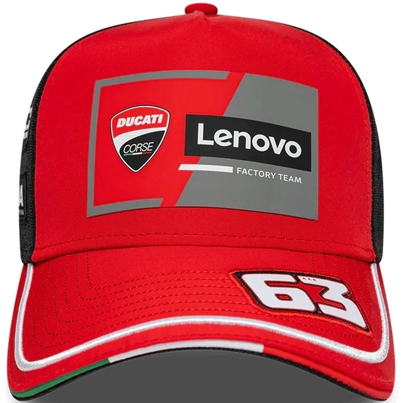 Καπάκι Ducati New Era Lenovo Bagnaia 63 μαύρο-κόκκινο