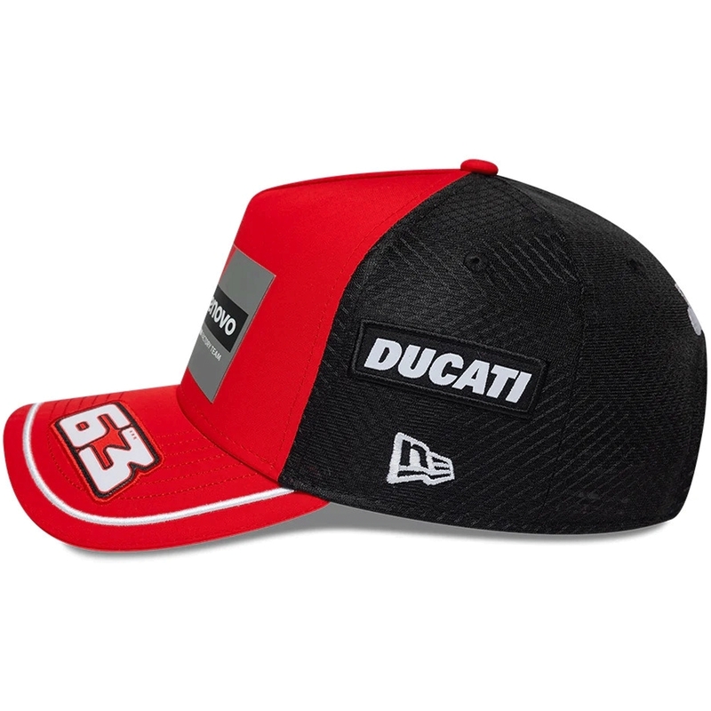 Καπάκι Ducati New Era Lenovo Bagnaia 63 μαύρο-κόκκινο