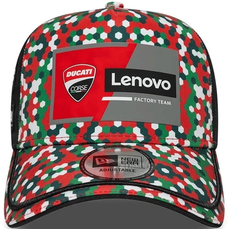 Καπάκι Ducati New Era Lenovo Mugello μαύρο-κόκκινο-πολύχρωμο