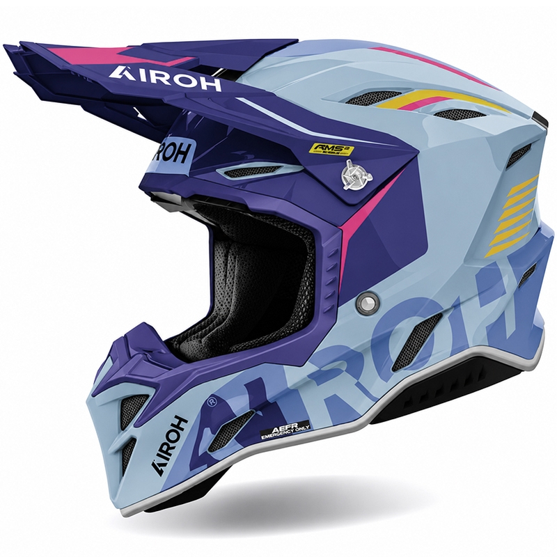 Κράνος μοτοσικλέτας Motocross Airoh Aviator Factory Blame μωβ