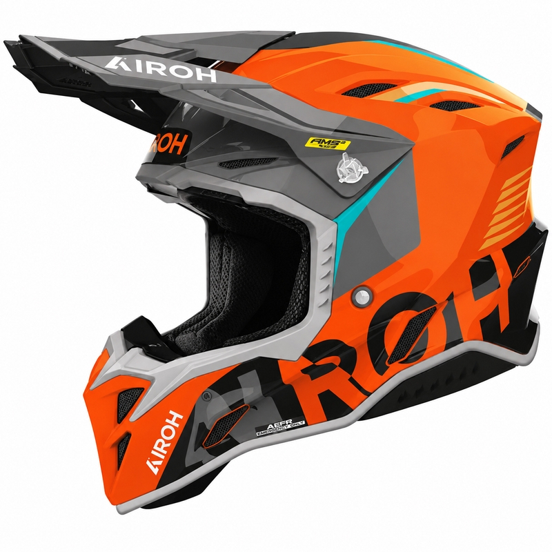 Κράνος μοτοσικλέτας Motocross Airoh Aviator Factory Blame πορτοκαλί