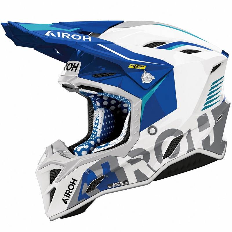 Κράνος μοτοσικλέτας Motocross Airoh Aviator Factory Blame μπλε